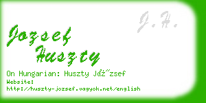 jozsef huszty business card